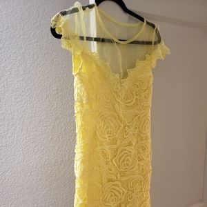 Yellow home made mini dress